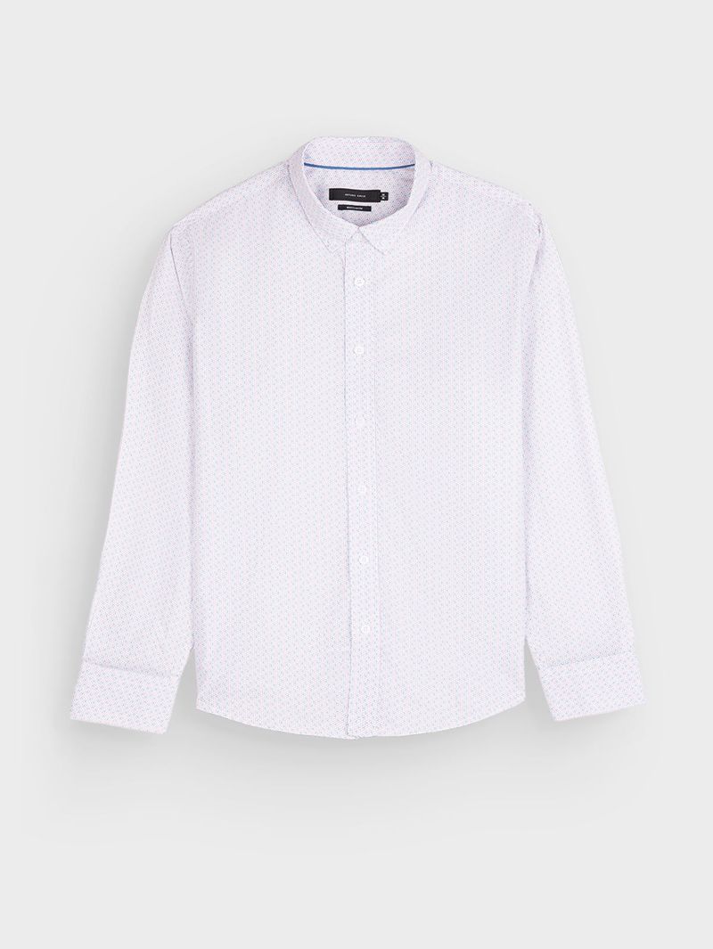 Camisa Estampada Manga Larga para Hombre 36338