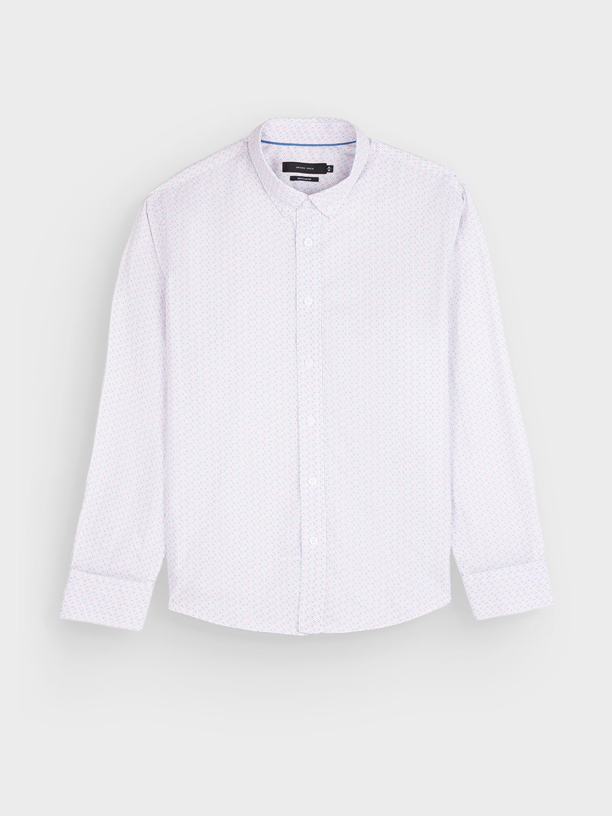 Camisa Estampada Manga Larga para Hombre 36338