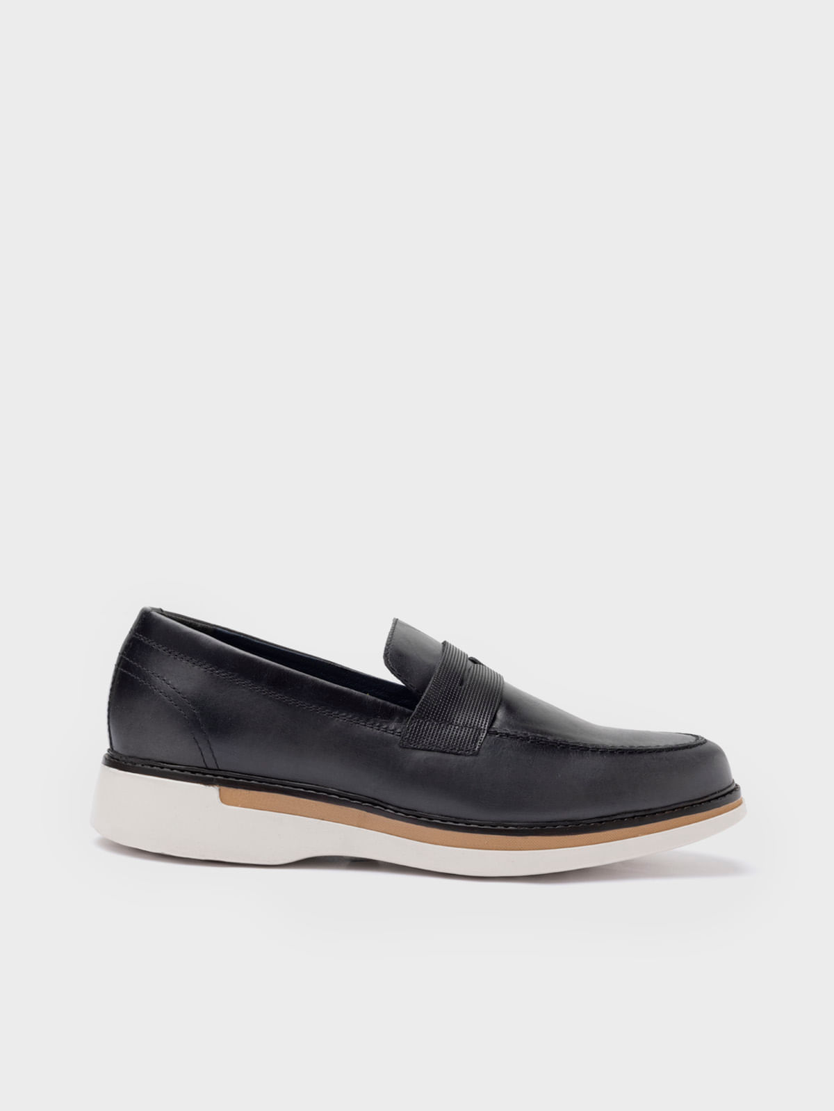 Mocasín Casual con Bigotera Texturizada para Hombre 38504