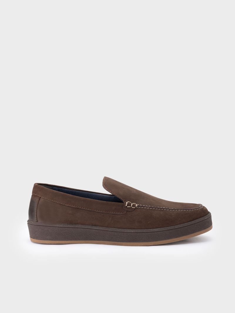Mocasín Casual en Nobuck y Suela a Tono 35441