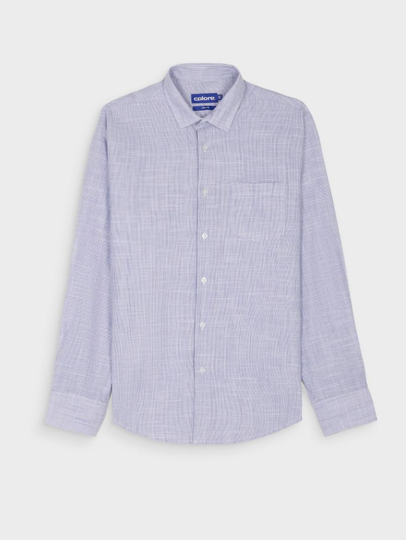 Camisa Casual de Rayas Manga Larga para Hombre 12774