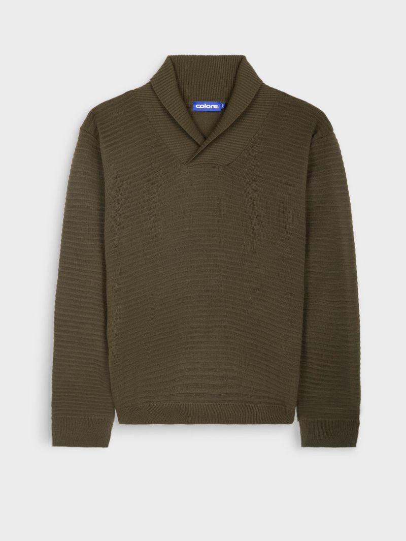 Suéter Cuello Caracol Textura para Hombre 12854