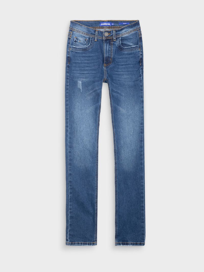 Jean Slim Fit Unicolor para Hombre 13298