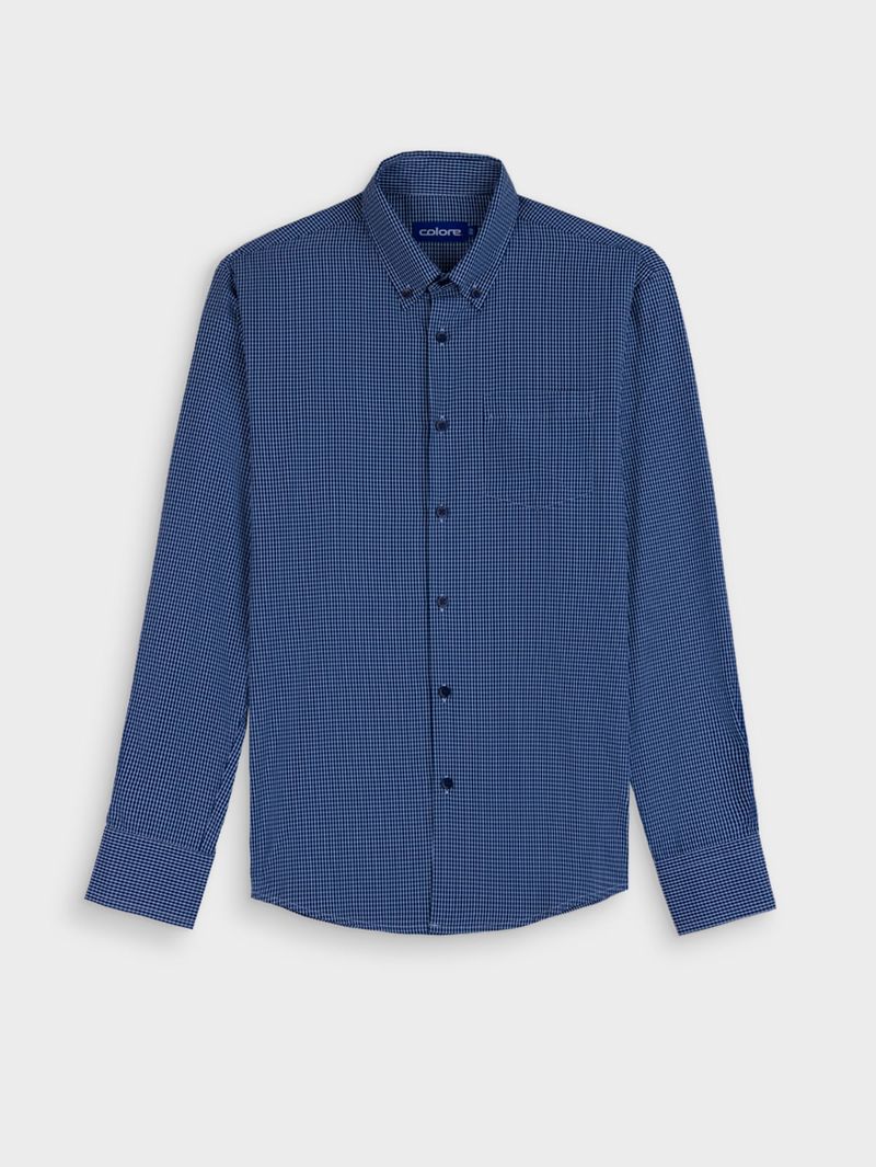 Camisa Casual Cuadros Manga Larga para Hombre 12773