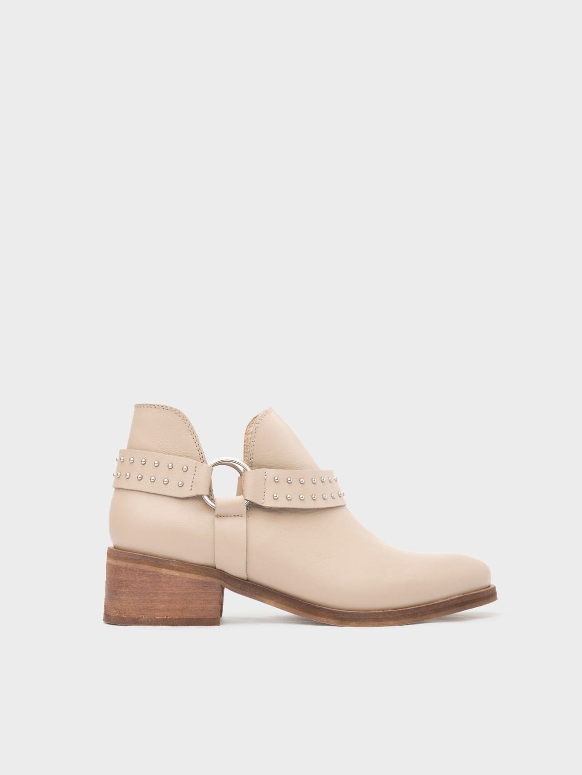 Botas en Cuero con Detalle de Hebilla para Mujer 35257
