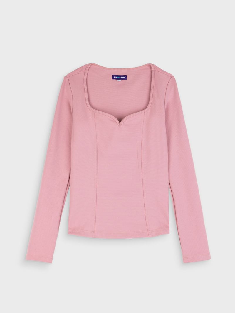 Blusa Escote Corazón para Mujer 05405