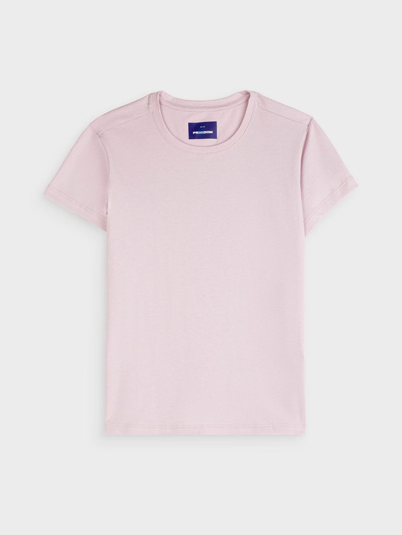 Camiseta Regular Fit Unicolor para Mujer 05428