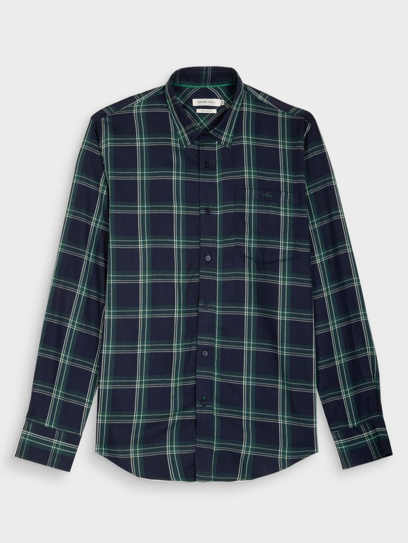 Camisa Cuadros Manga Larga para Hombre 36345