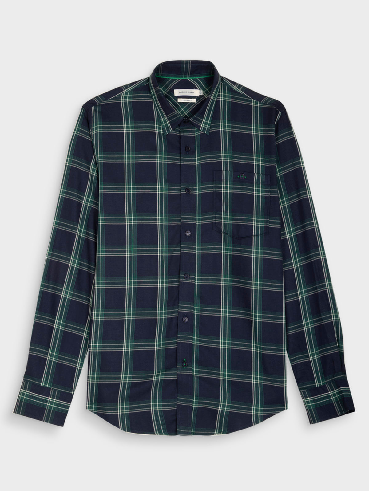 Camisa Cuadros Manga Larga para Hombre 36345