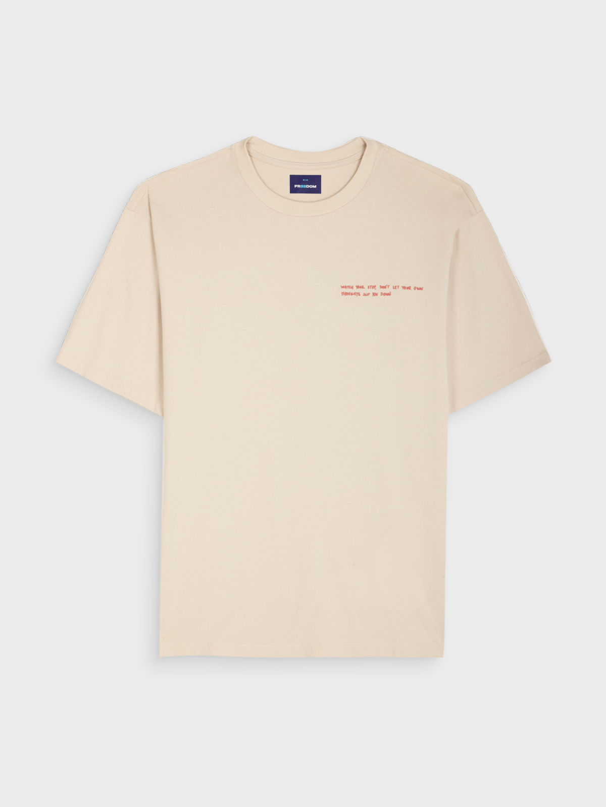 Camiseta Semi Oversize con Estampado 05664