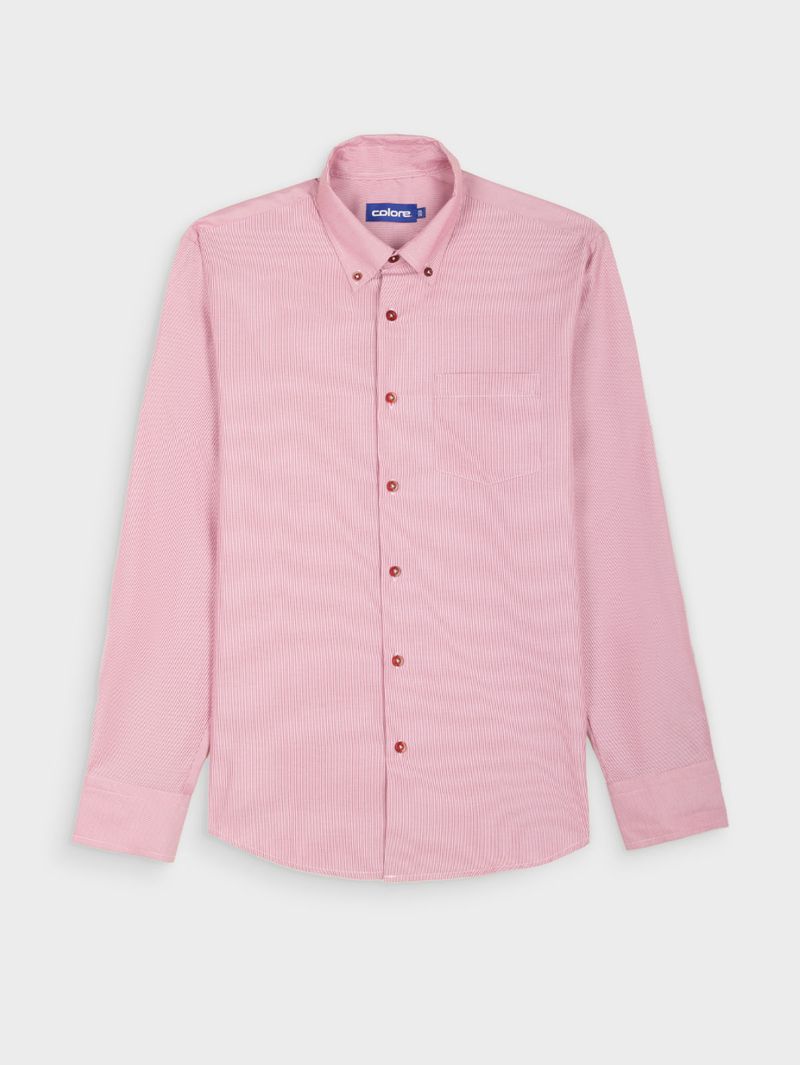 Camisa Casual de Rayas Manga Larga para Hombre 13097