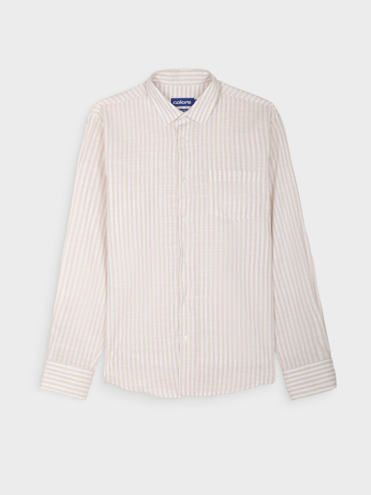 Camisa Casual de Rayas Manga Larga para Hombre 13102