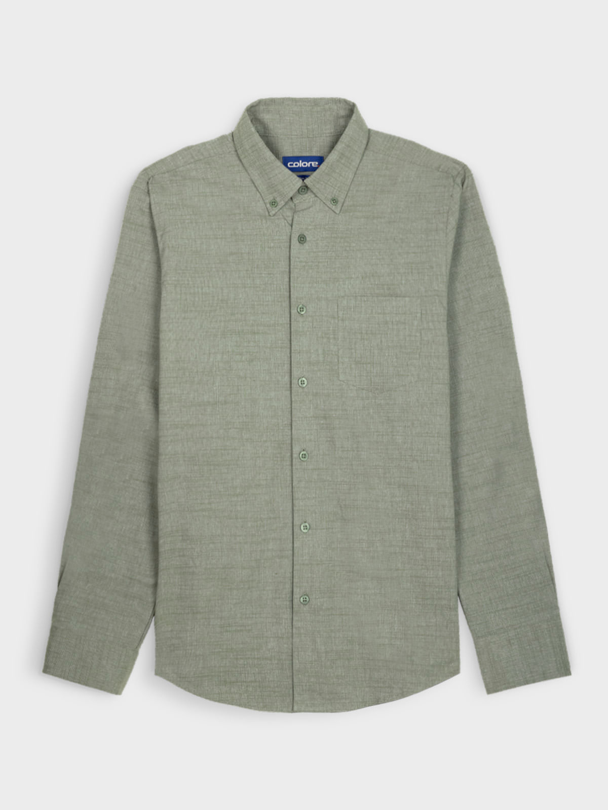 Camisa Casual Textura Manga Larga para Hombre 13625