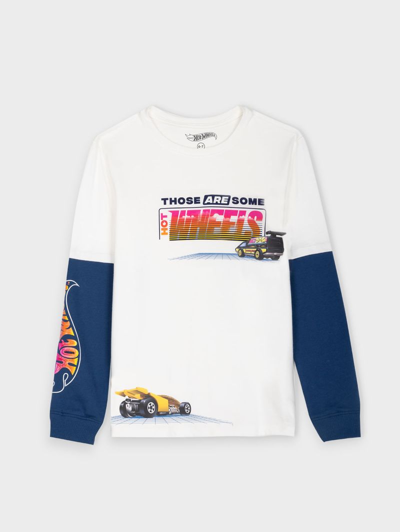Camiseta Manga Larga de Hot Wheels para Niño 15099