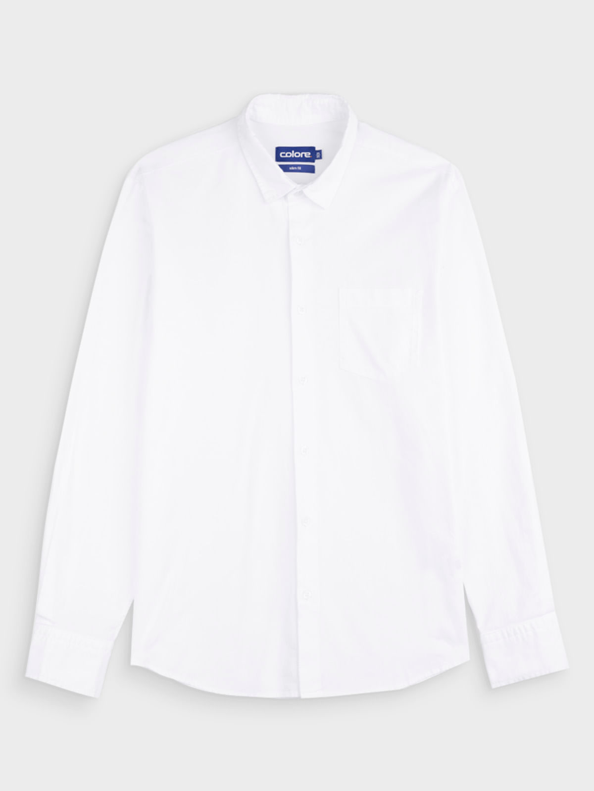 Camisa Casual Unicolor Manga Larga para Hombre 12564