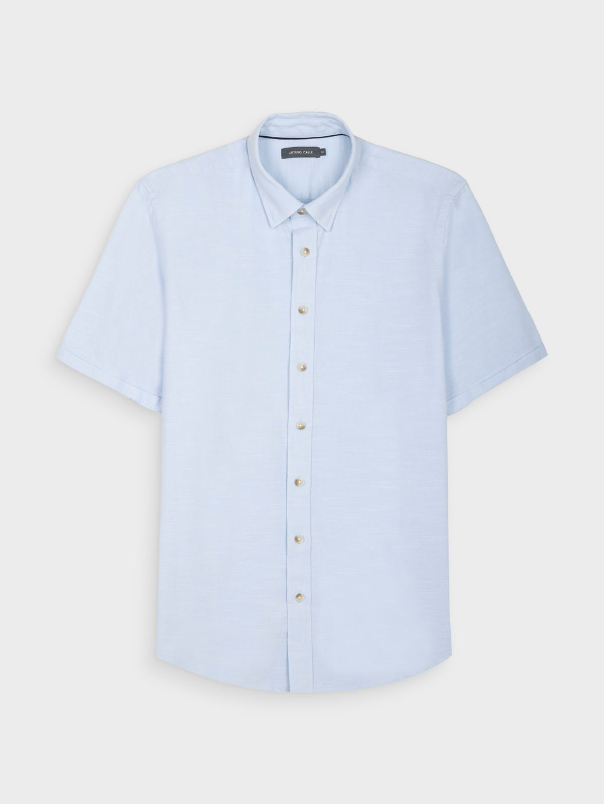 Camisa Unicolor Manga Corta para Hombre 38623