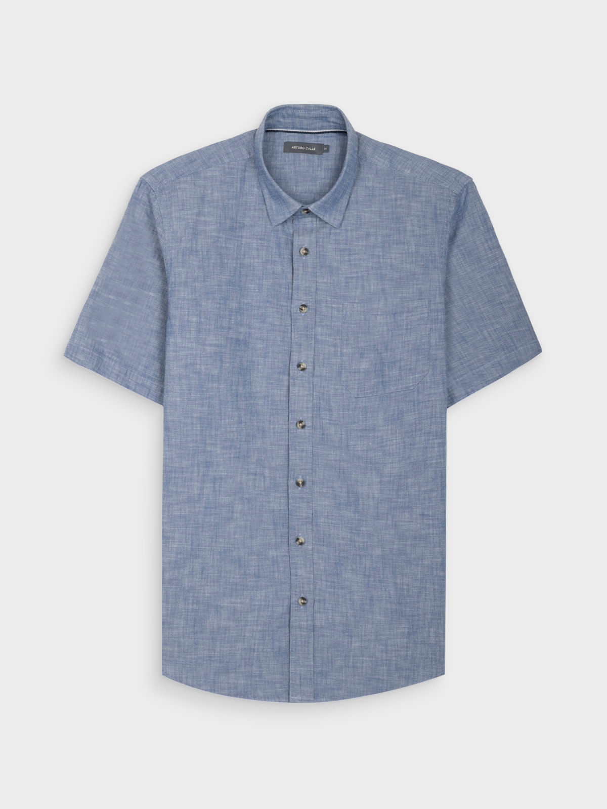 Camisa Unicolor Manga Corta para Hombre 38637