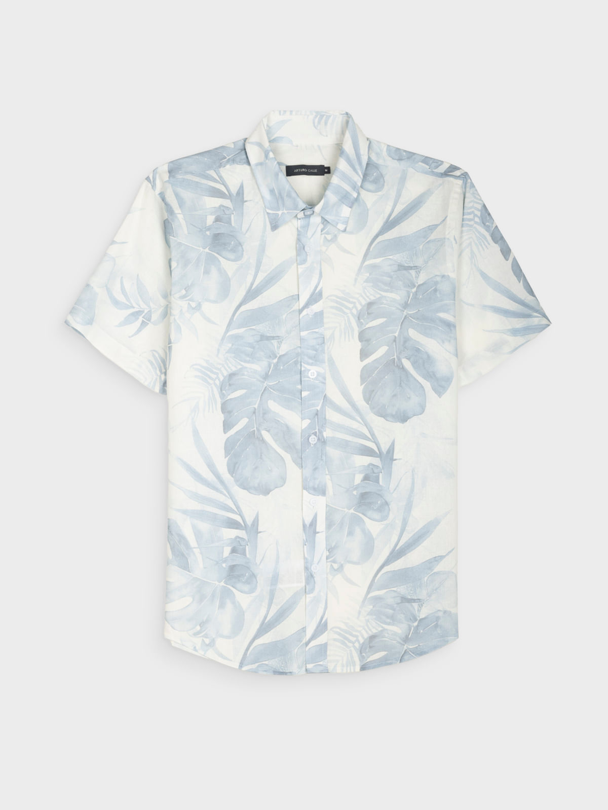 Camisa Lino Manga Corta para Hombre 42923