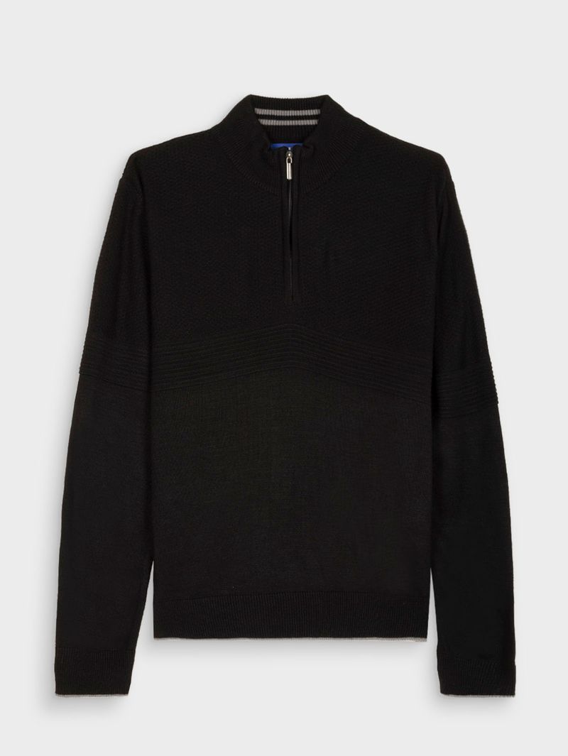 Sweater Cuello Camisero con Textura para Hombre 13090