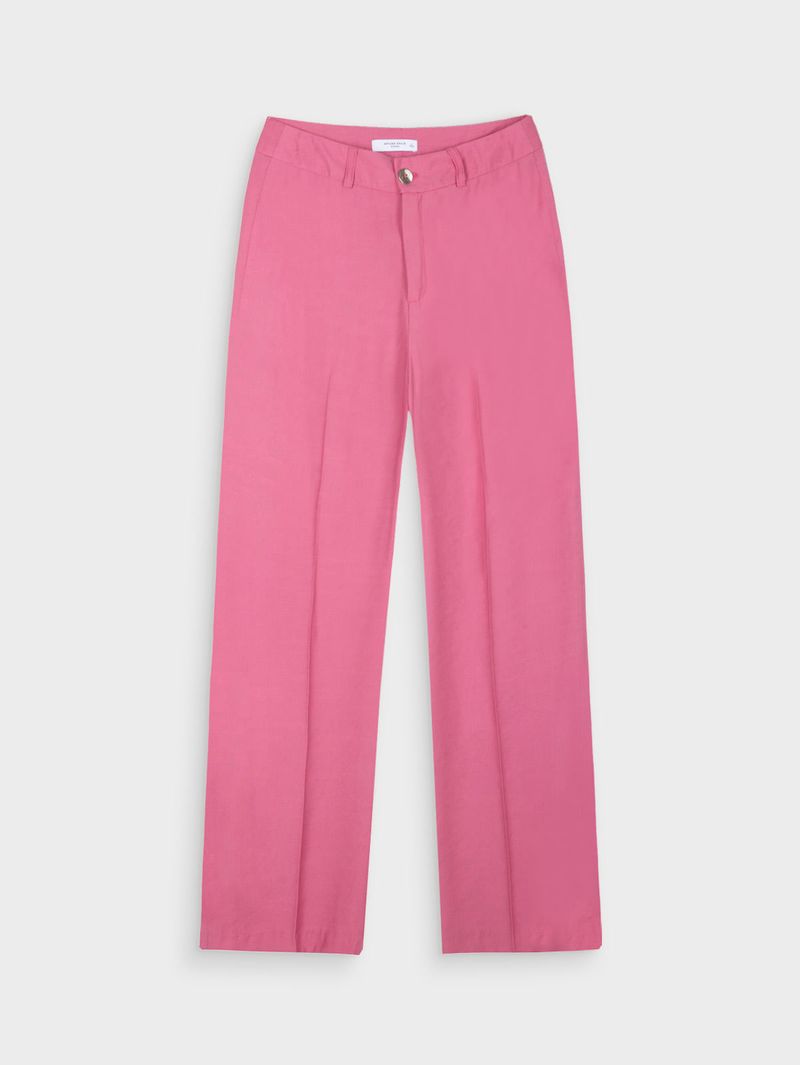Pantalón Silueta Amplia Unicolor para Mujer 40819