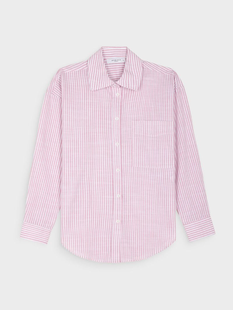 Camisa Manga Larga con Estampado A Rayas 40941