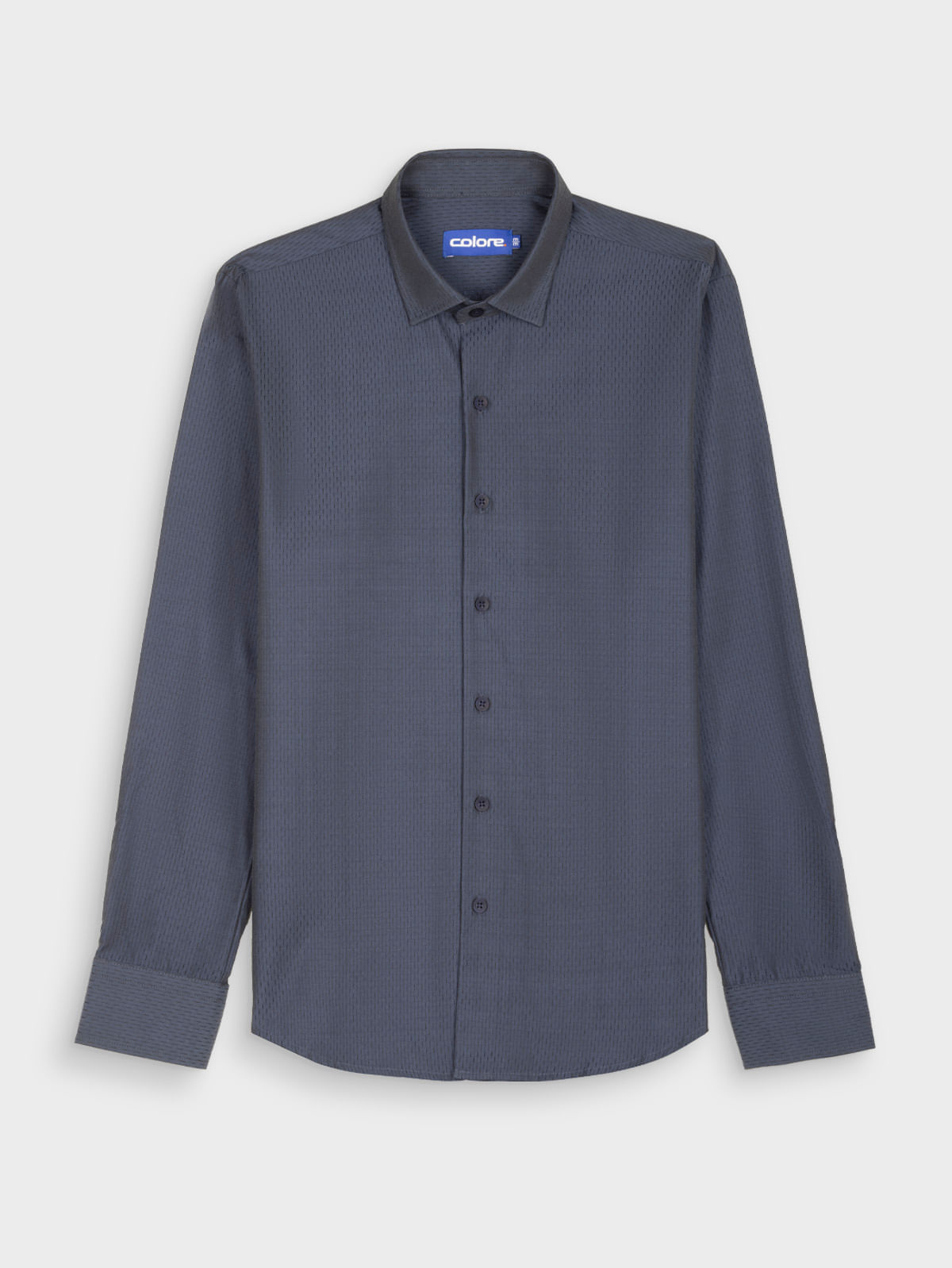 Camisa Business Regular Fit con Textura para Hombre 13036