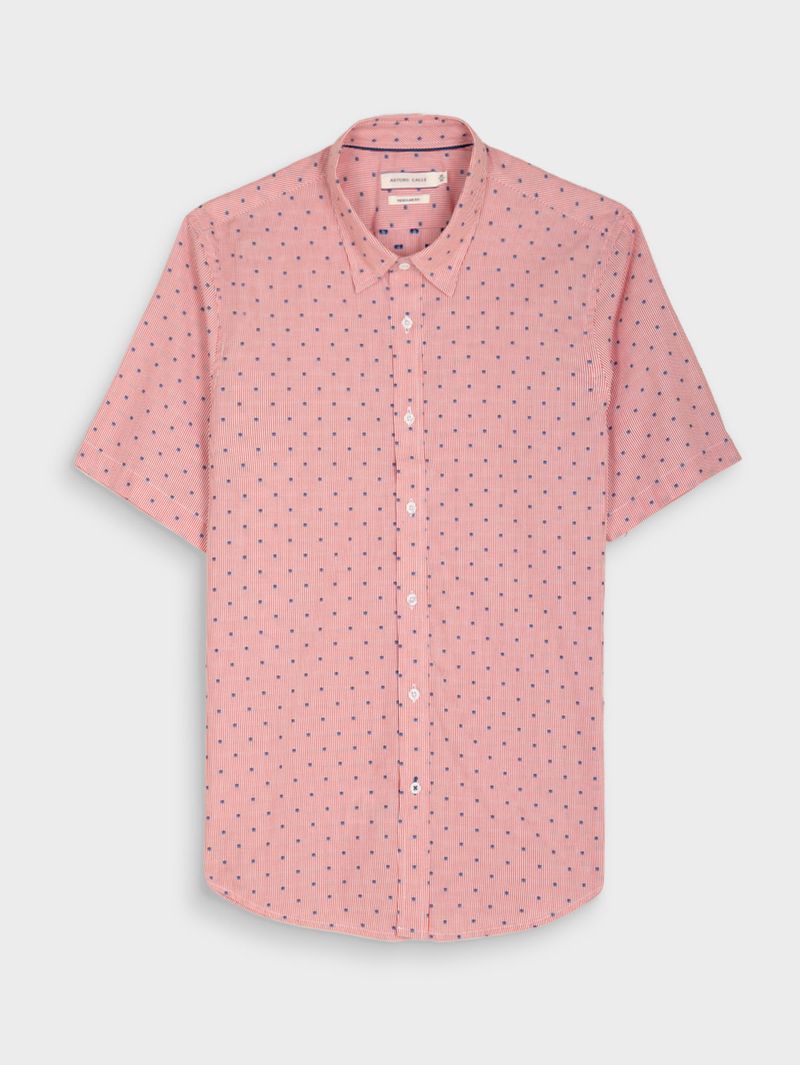 Camisa Rayas Manga Corta para Hombre 36353