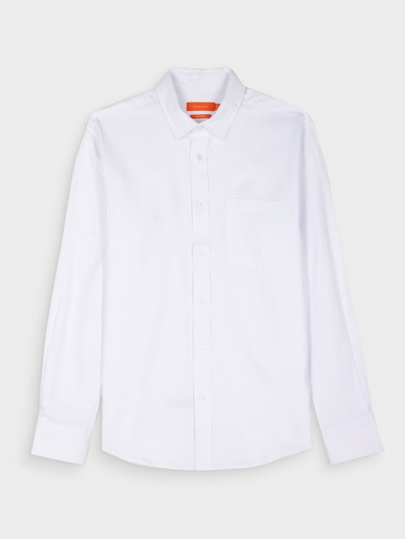Camisa Unicolor Manga Larga para Hombre 36538