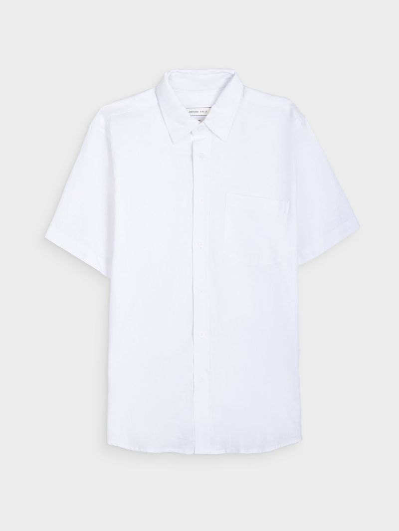 Camisa Lino Manga Corta para Hombre 38471