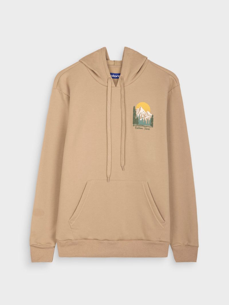 Buzo Unicolor con Estampado para Hombre 13173