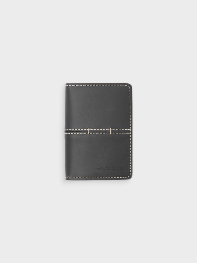 Slim Wallet de Cuero con Estructura Metálica 40512