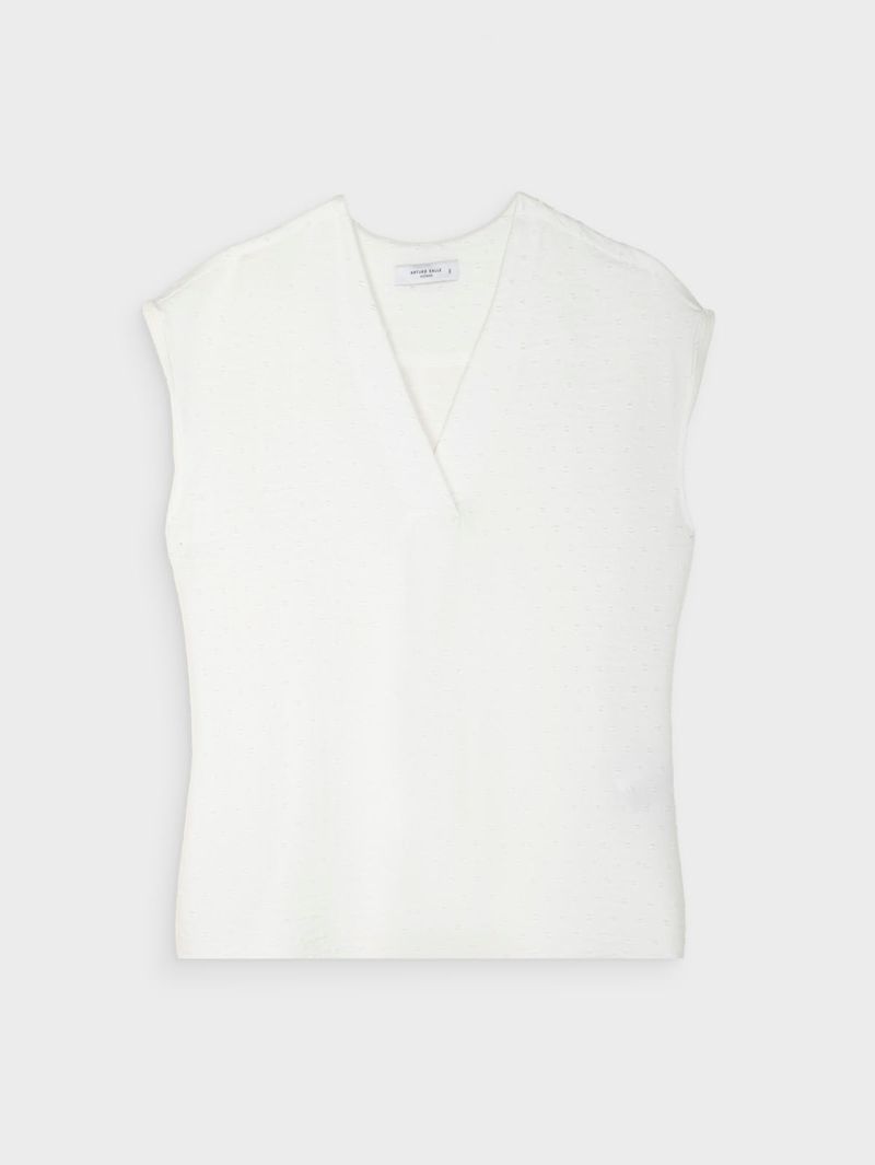 Blusa Cuello V Unicolor para Mujer 41499