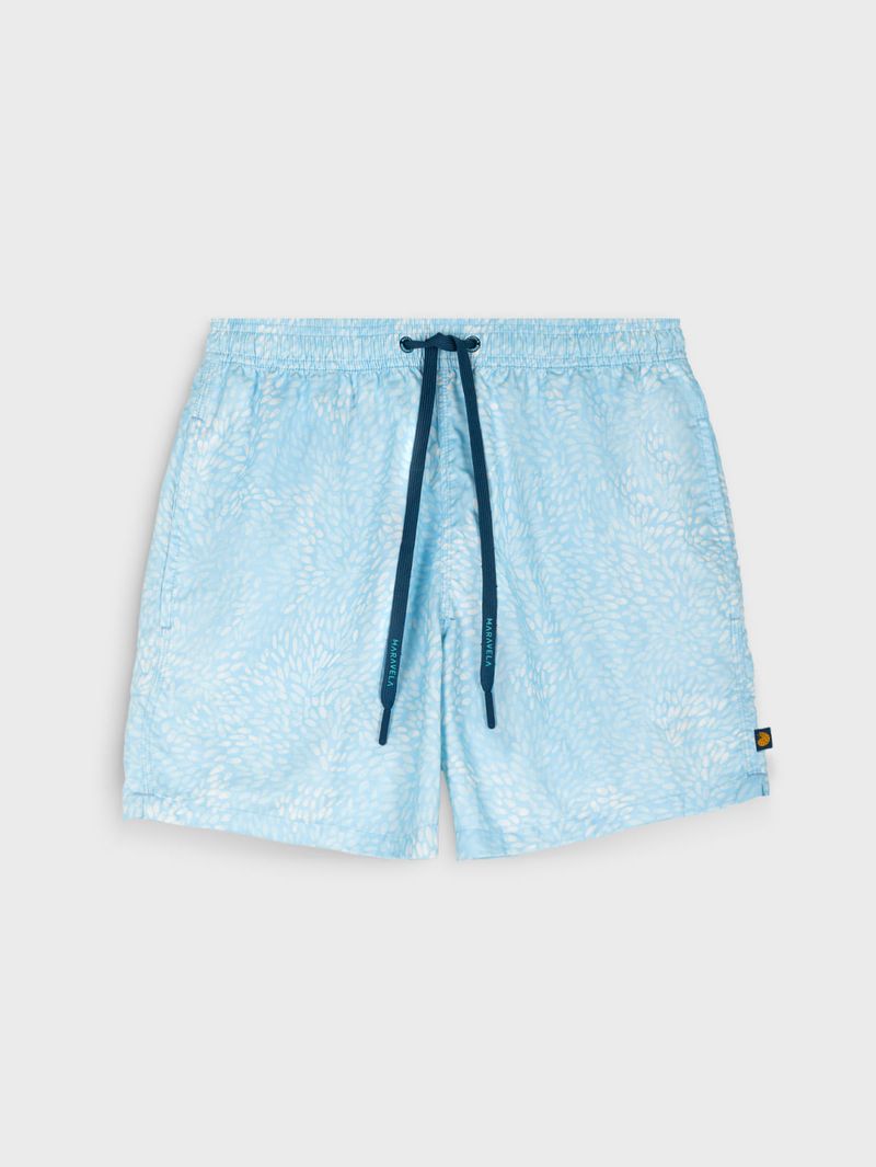 Pantaloneta Estampada de Baño para Hombre 03476