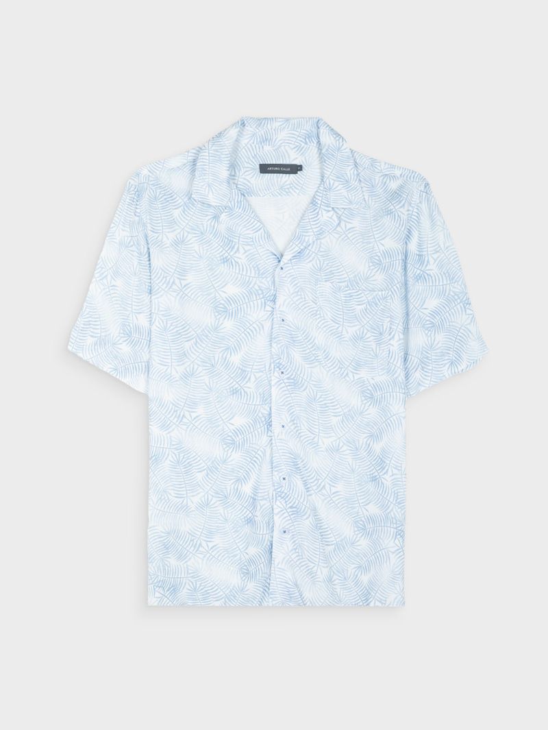 Camisa Estampada Manga Corta para Hombre 42570