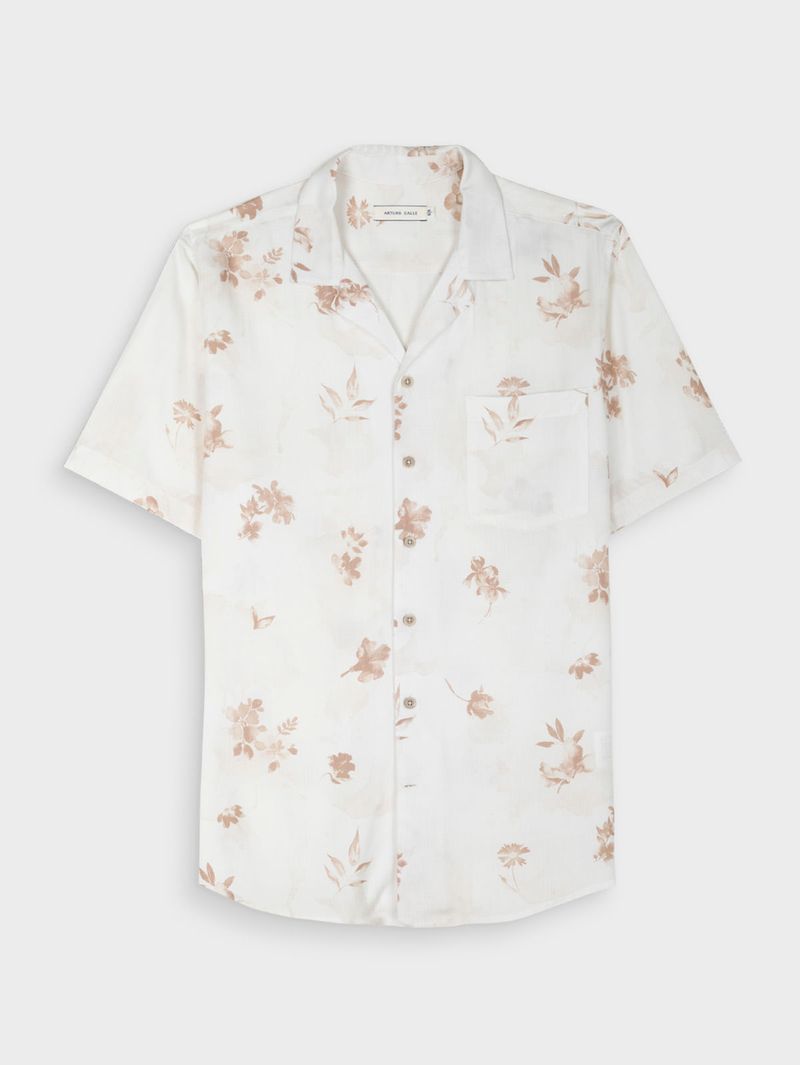 Camisa Estampada Manga Corta para Hombre 42571