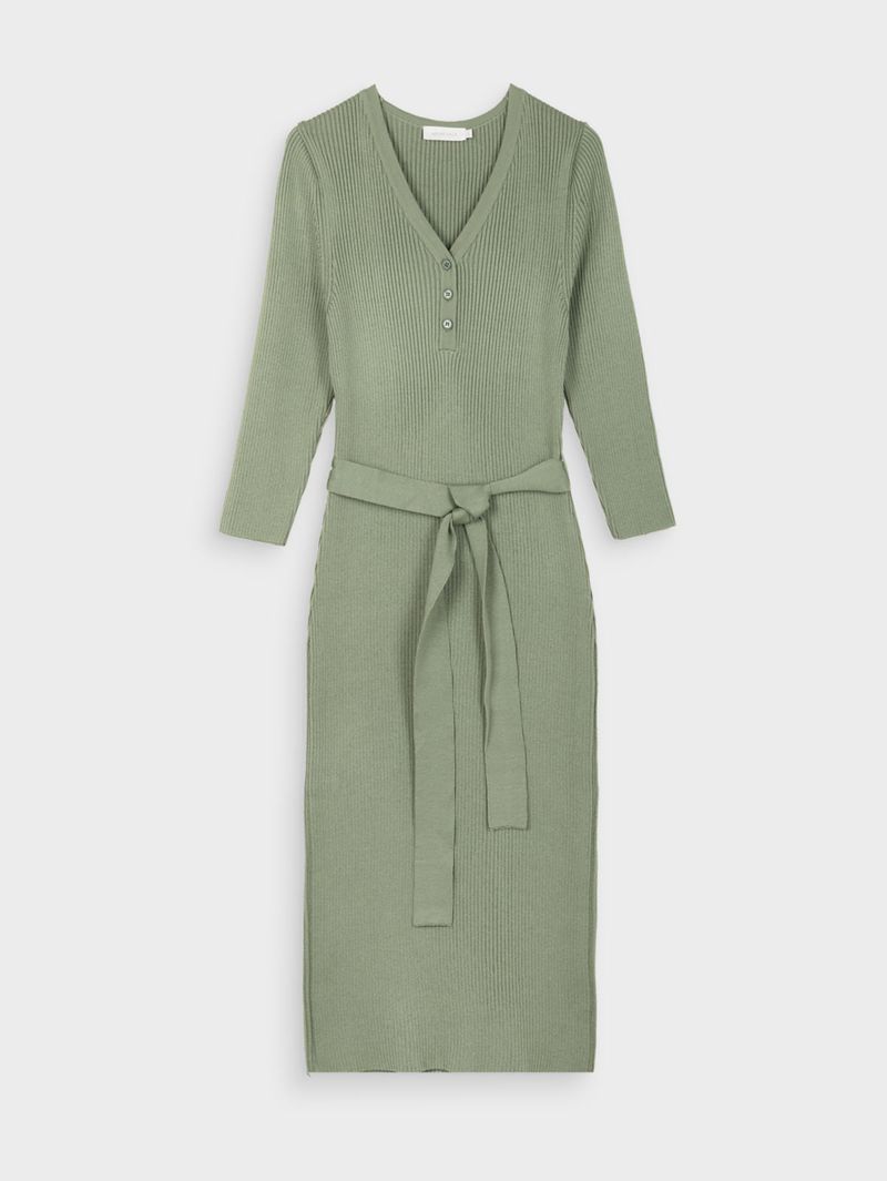 Vestido Largo Unicolor para Mujer 44206