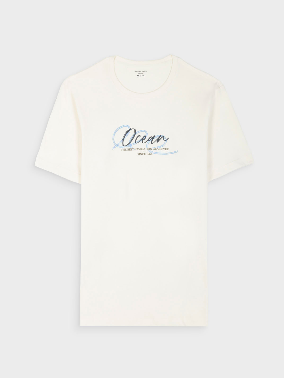 Camiseta Unicolor con Estampado 40221