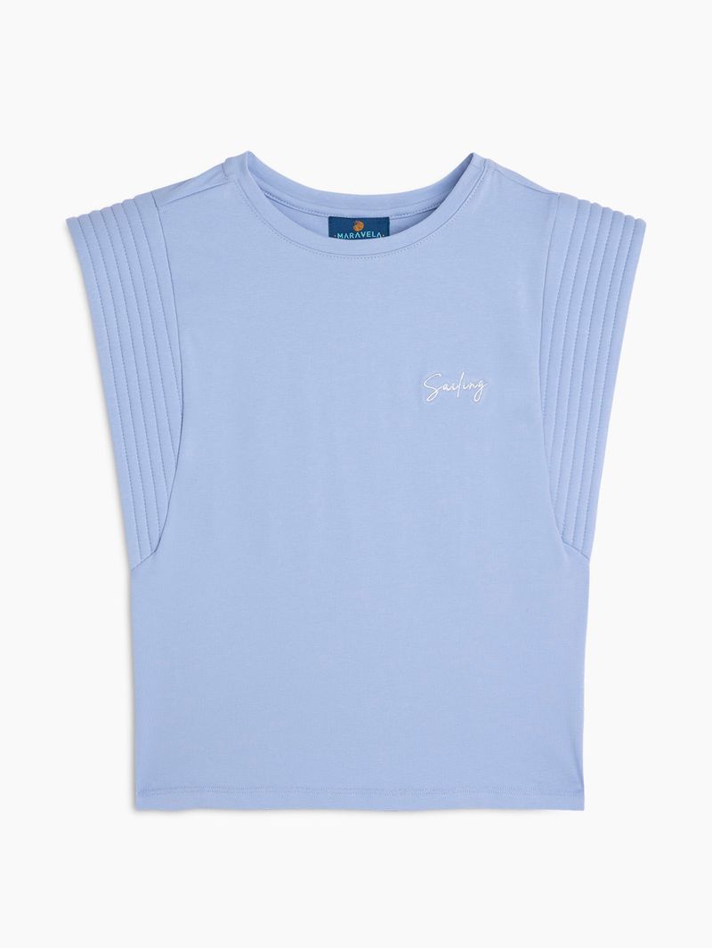 Camiseta para Mujer Mezclas Algodón 02765