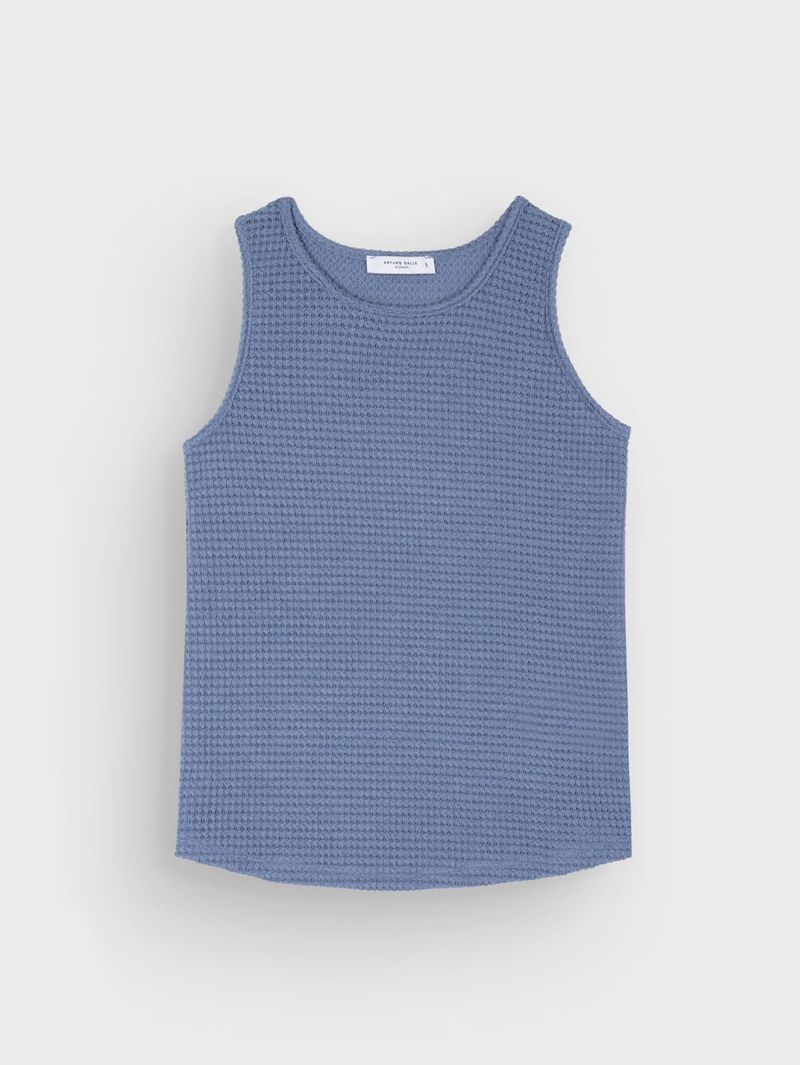 Camiseta Unicolor con Textura para Mujer 40799