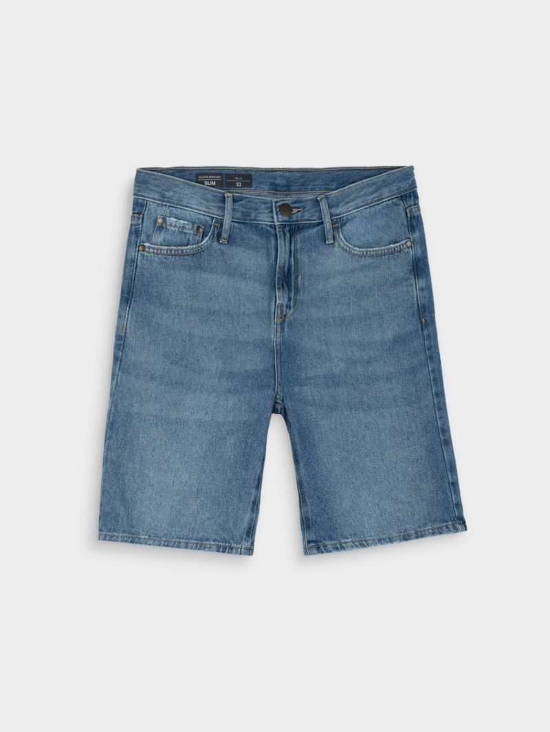 Bermuda Denim Algodón Slim Fit para Hombre 41637