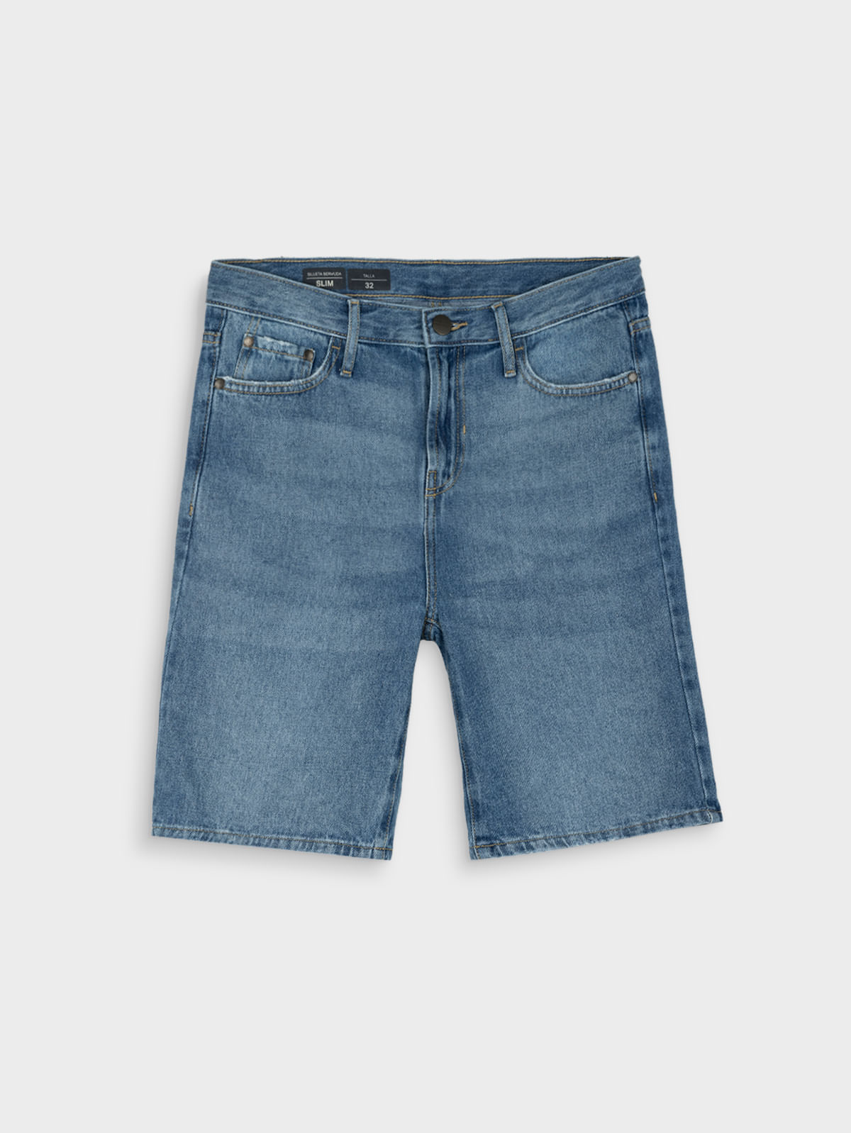 Bermuda Denim Algodón Slim Fit para Hombre 41637