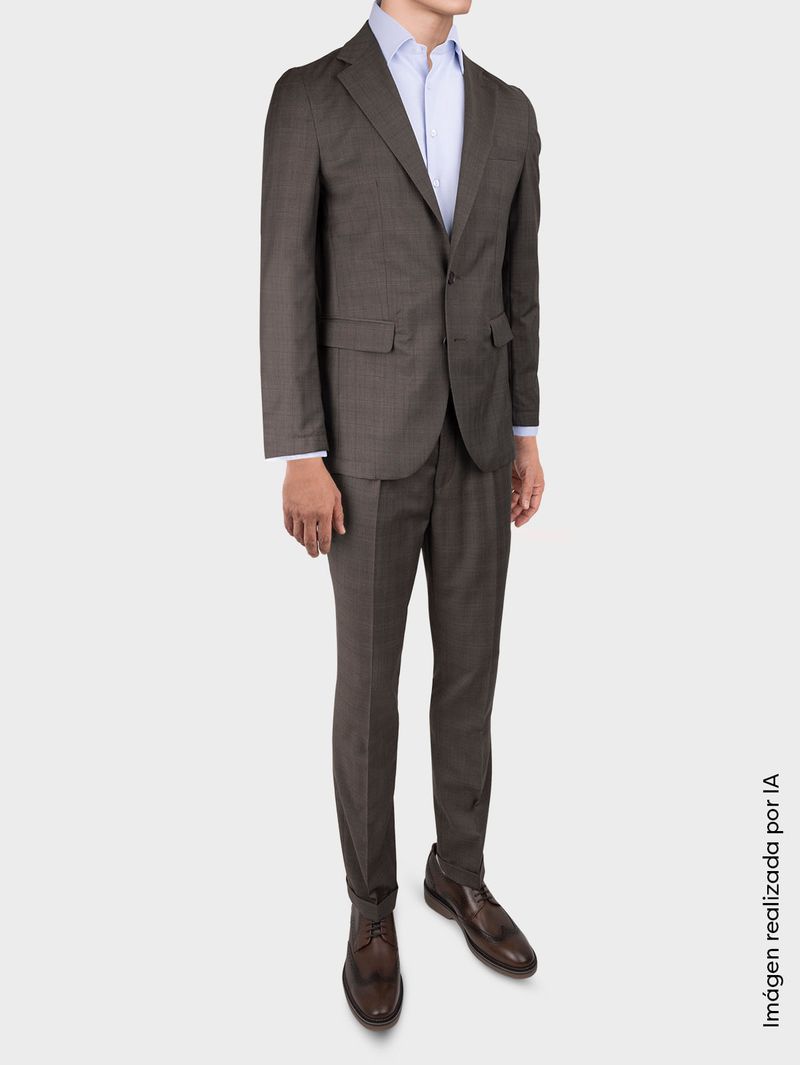 Traje Colección Especial Diseño Cuadros Semi Slim Fit 05083
