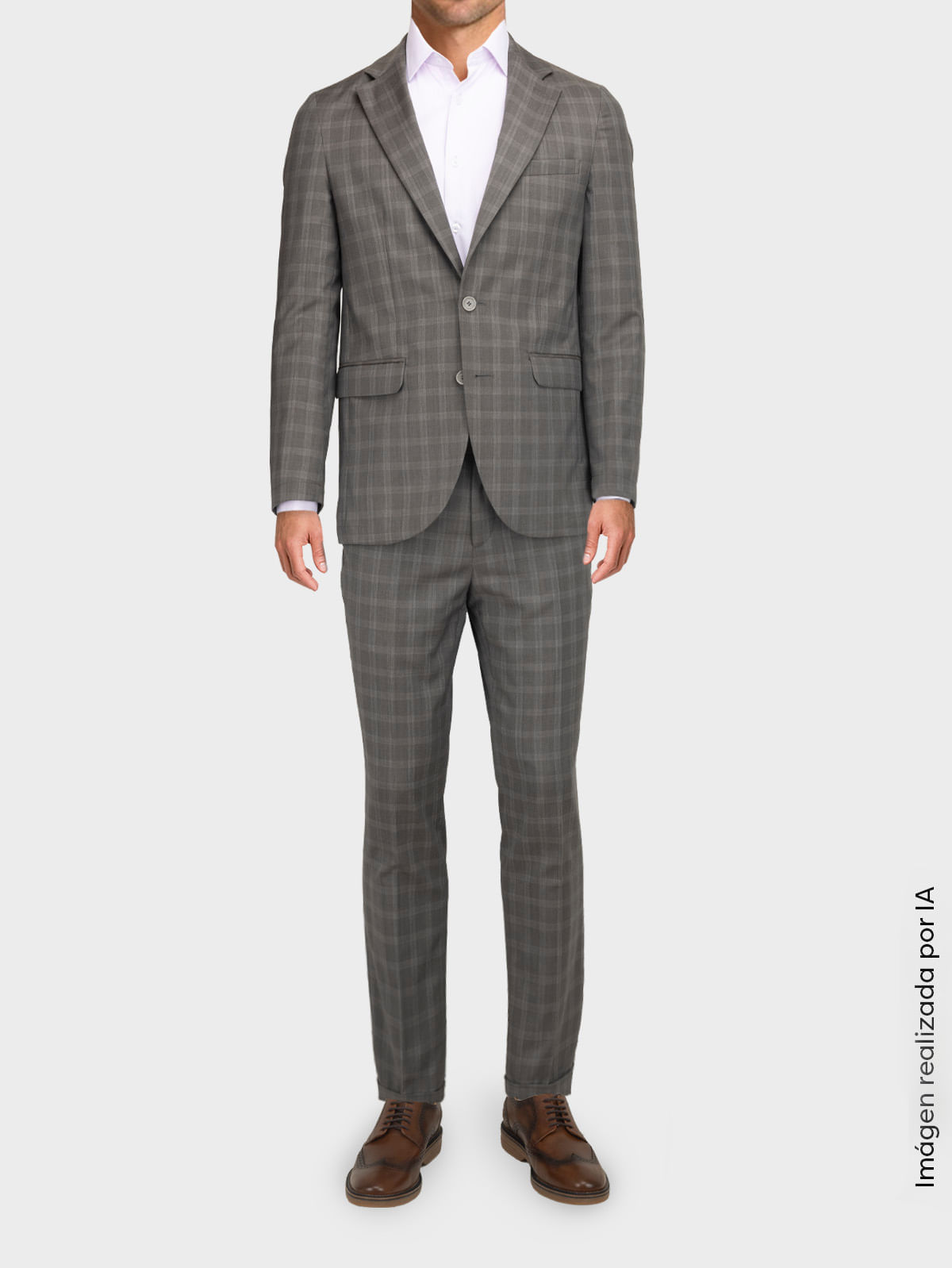 Traje Diseño Cuadros Semi Slim Fit para Hombre 02359