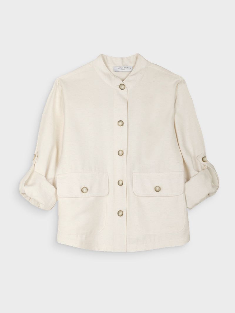 Chaqueta de Lino Y Viscosa para Mujer 42729