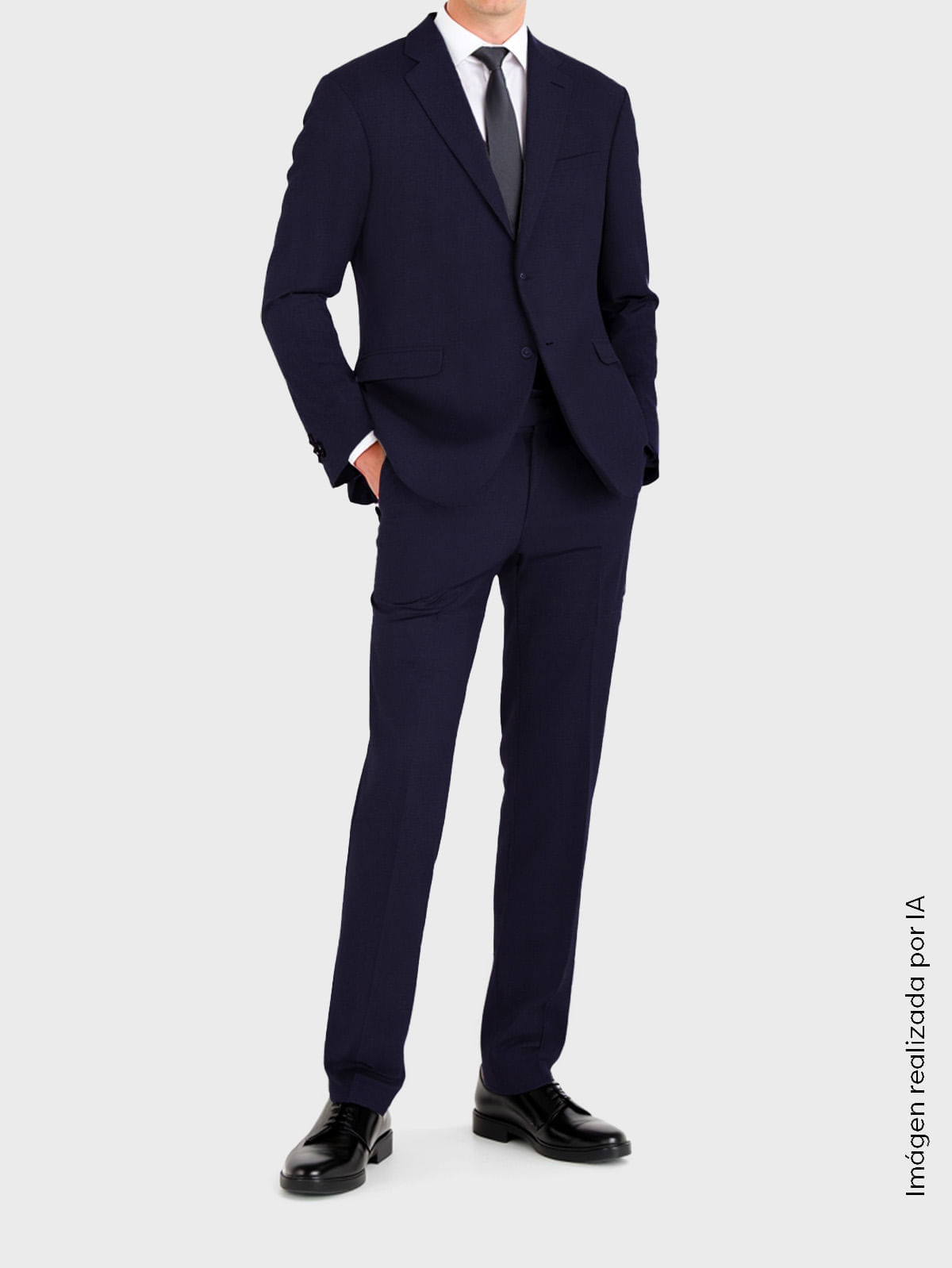 Traje de Lana Semi Slim Fit para Hombre 48548