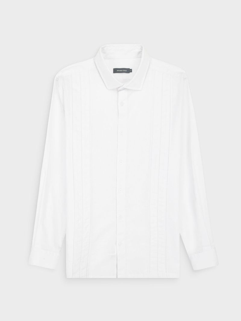 Guayabera Regular Fit Manga Larga para Hombre 46262