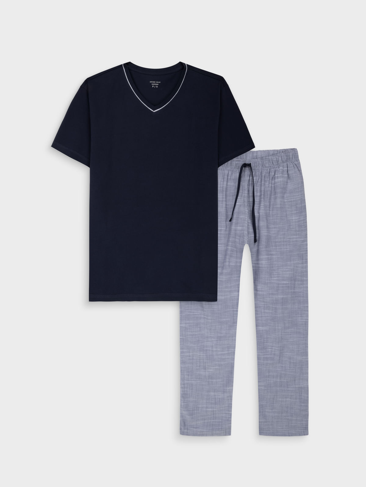 Pijama Manga Corta Y Pantalón Largo para Hombre 42761