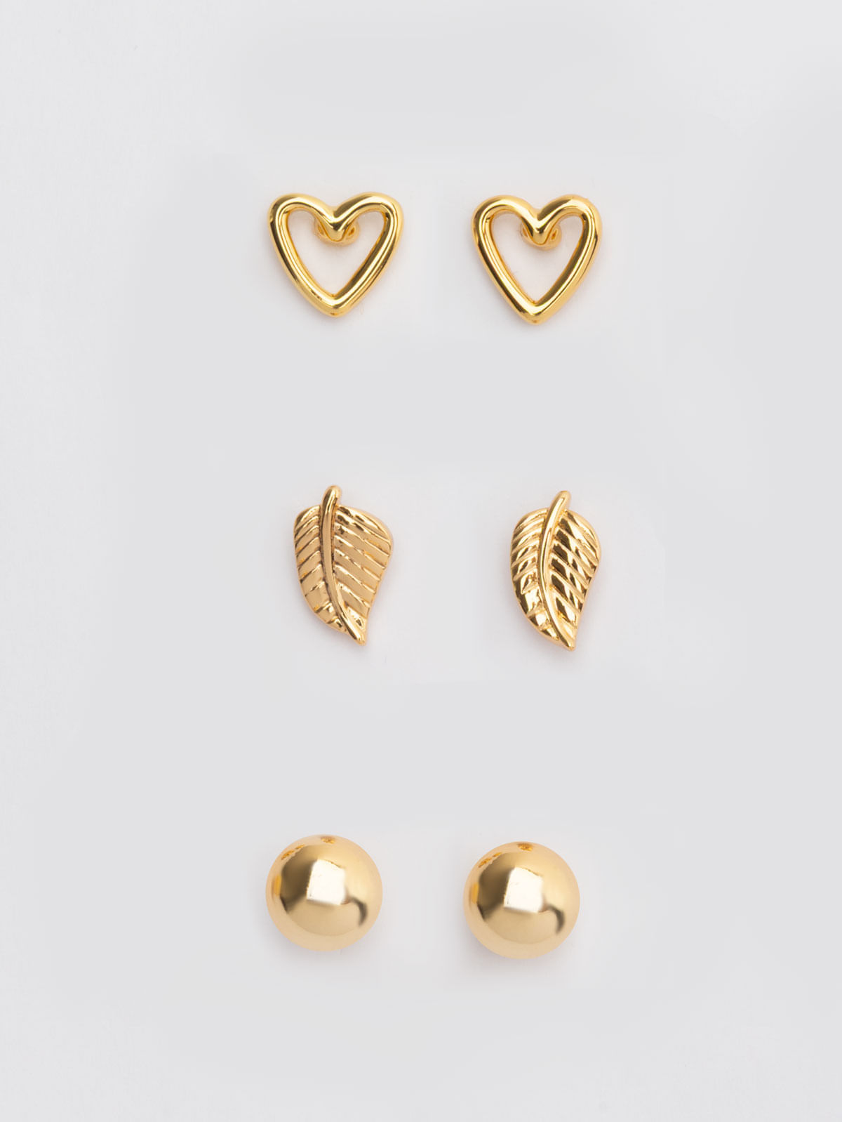 Set X 3 Aretes para Mujer 48213