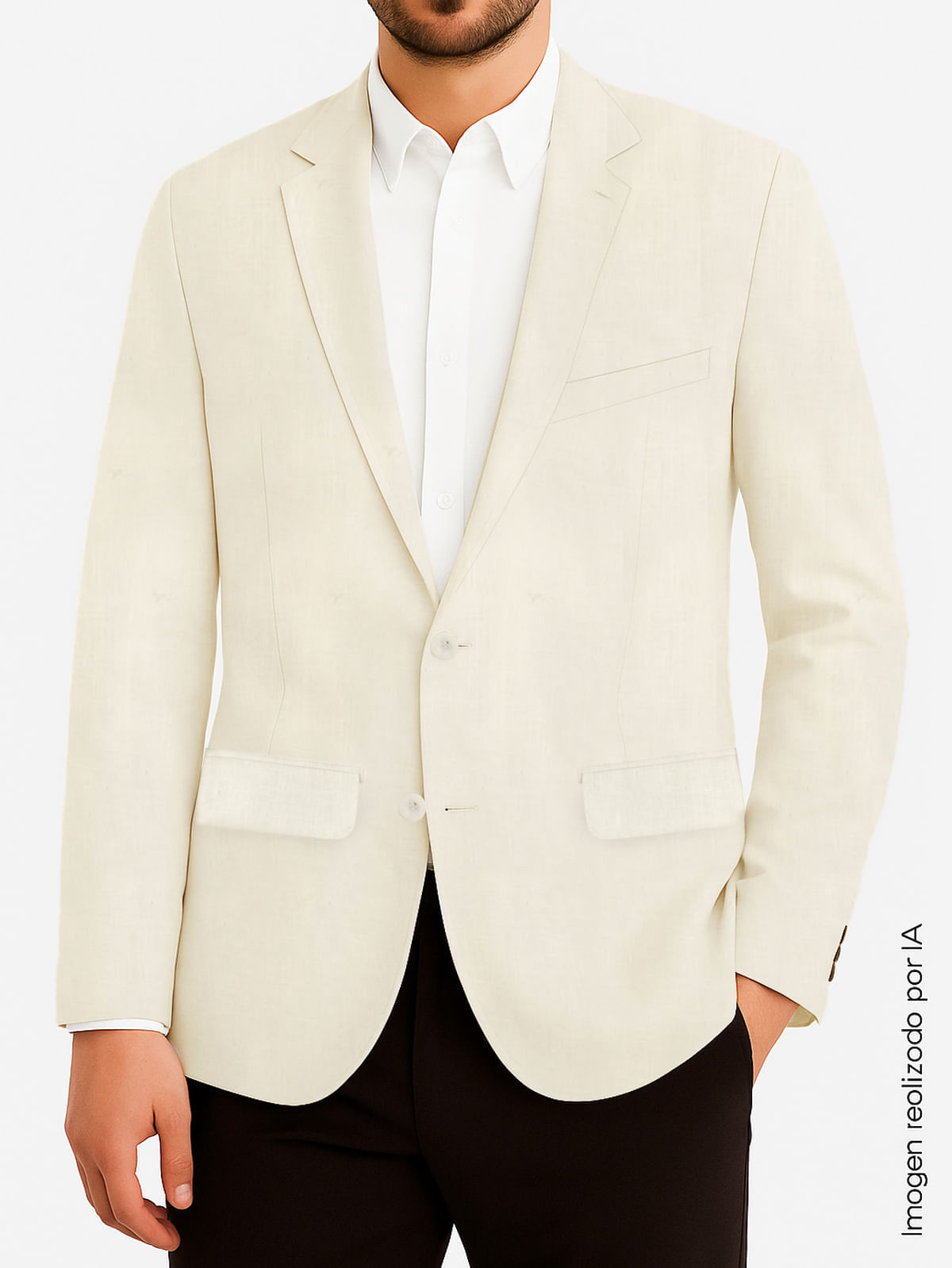 Blazer de Lino Semi Slim Fit para Hombre 48424