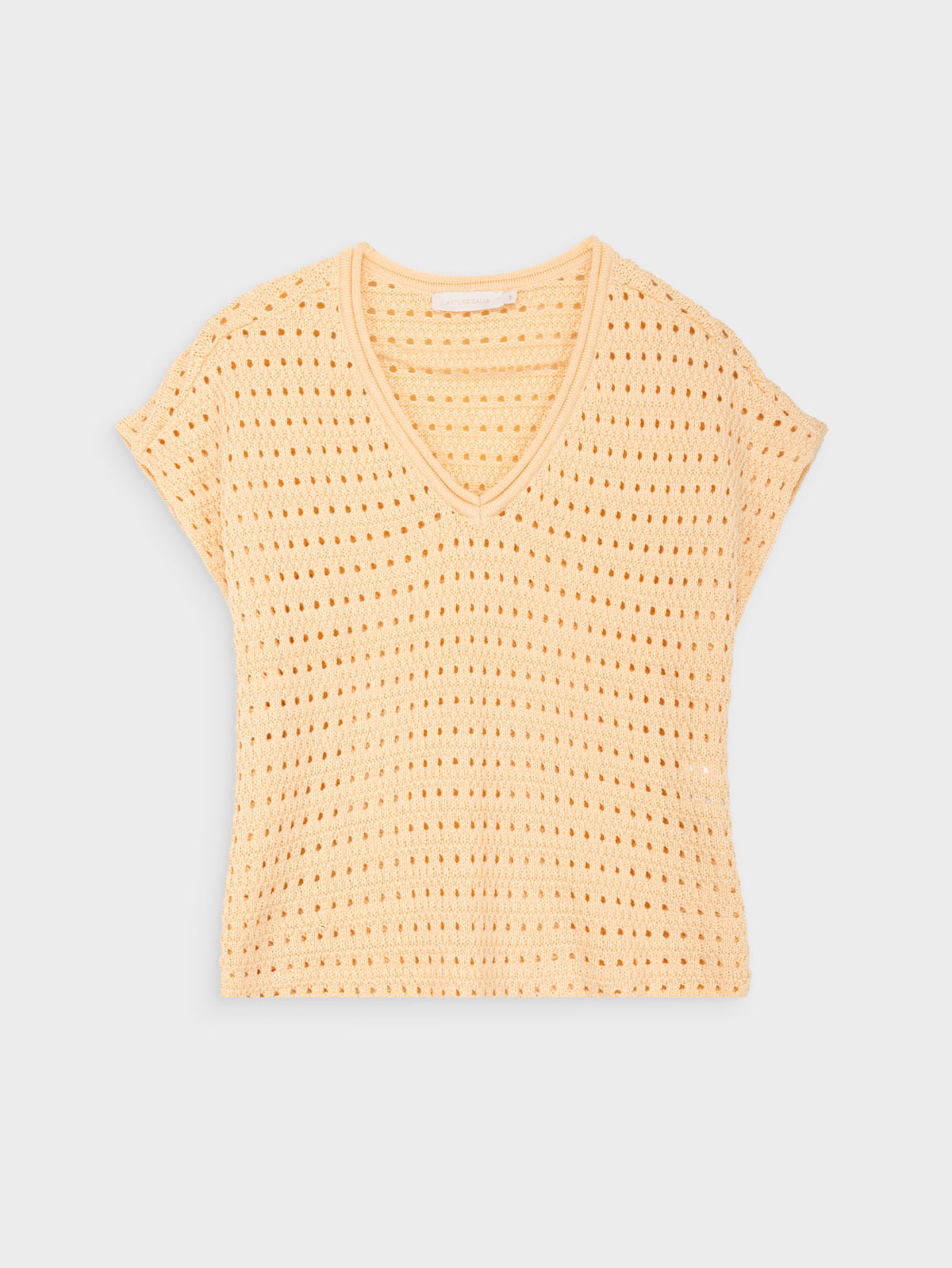 Camisa Tejida con Cuello Redondo para Mujer 47748